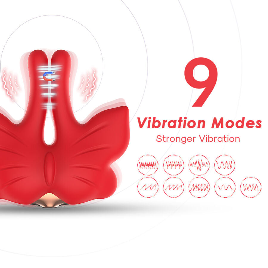 ARMONY - PINCES À TÉTONS MAGNÉTIQUES À VIBRATION FORME PAPILLON ROUGES – vue 5