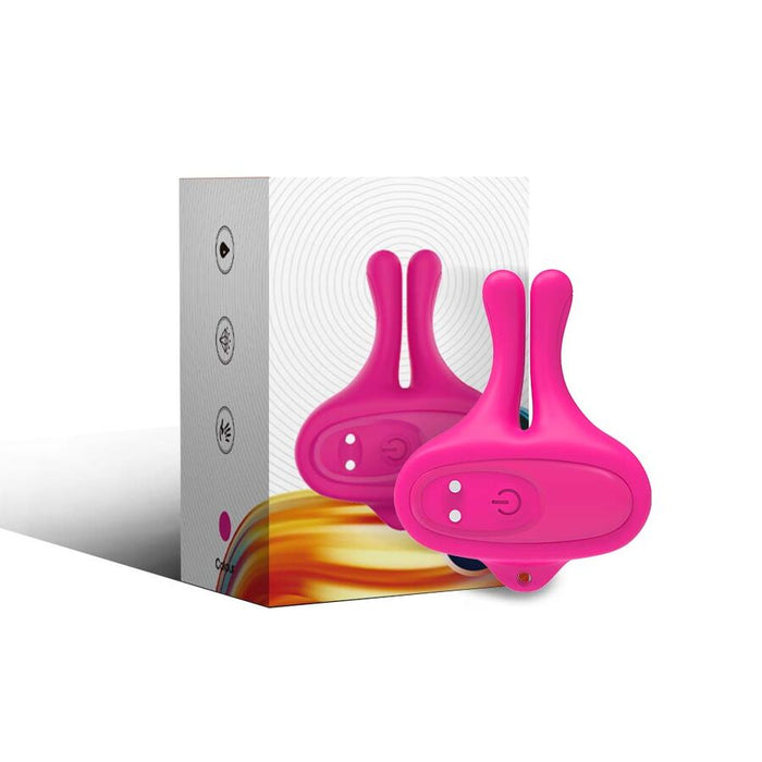 ARMONY - PINCES À TÉTONS MAGNÉTIQUES VIBRATOIRES EN FORME DE LAPIN ROSE – vue 1