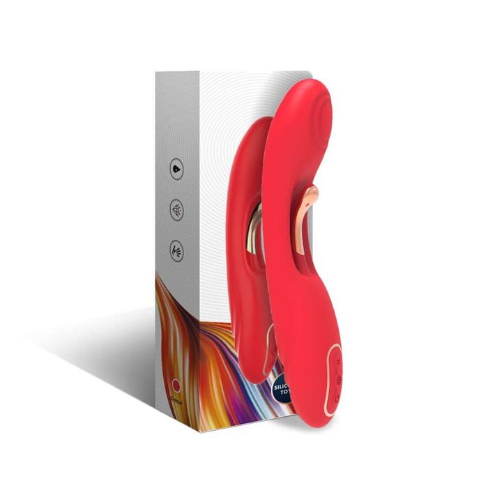 Vibromasseur à langue oscillante rouge – Armony – vue principale sur fond blanc