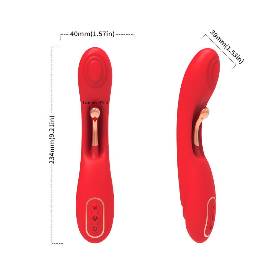 Vibromasseur à langue oscillante rouge – Armony – vue 8