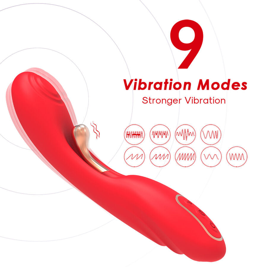 Vibromasseur à langue oscillante rouge – Armony – vue 4