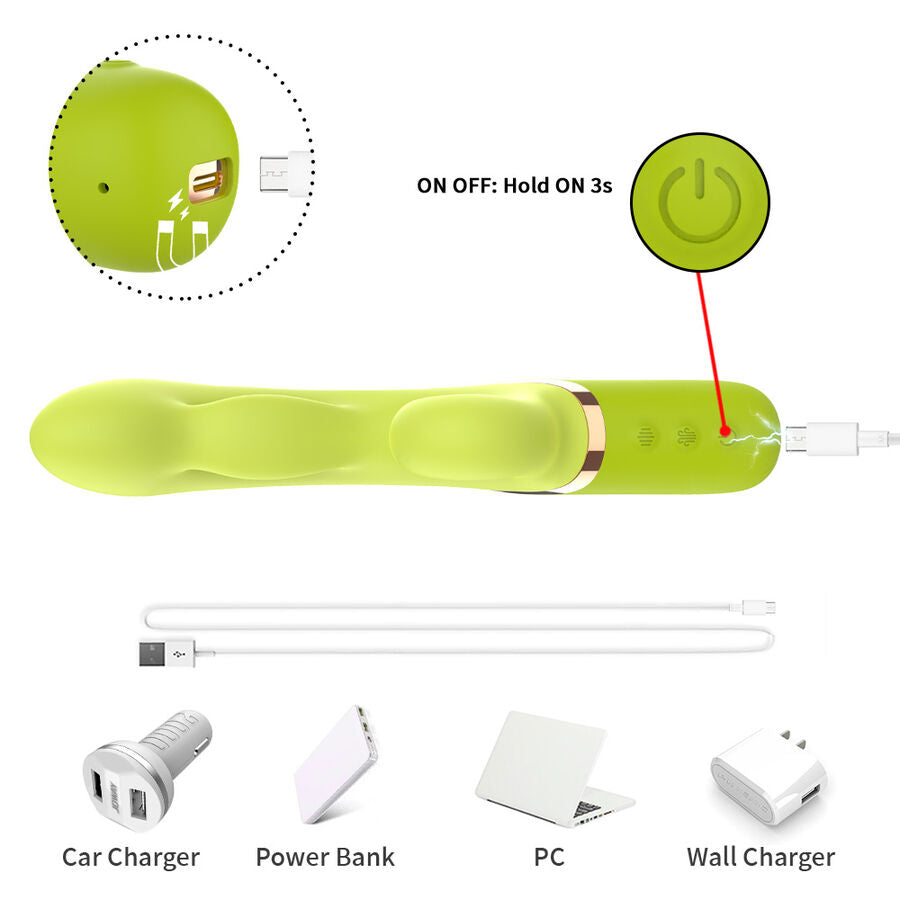 Stimulateur vibrant gonflable point A vert – Armony – vue 8