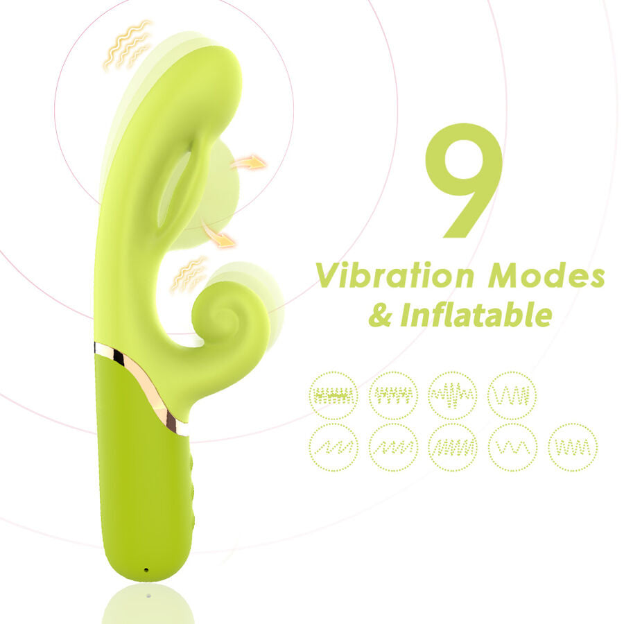 Stimulateur vibrant gonflable point A vert – Armony – vue 3