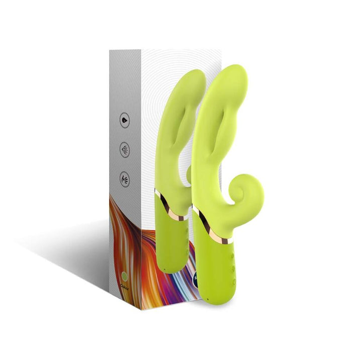 Stimulateur vibrant gonflable point A vert – Armony – vue principale sur fond blanc