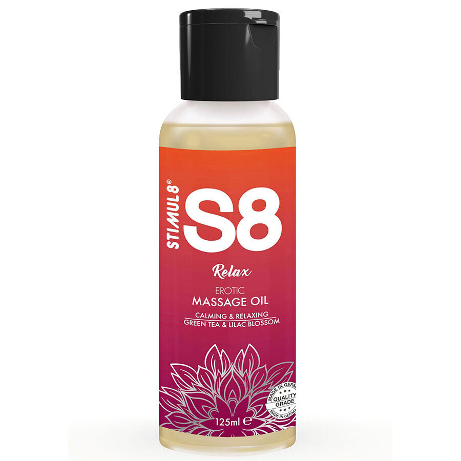 Huile de massage S8 Relax Thé Vert 125 ml – StimUL8 – image 1