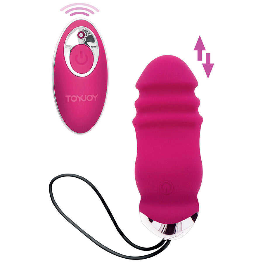 Vibromasseur télécommandé Sunn Side Up and Down fuchsia – ToyJoy – vue principale sur fond blanc