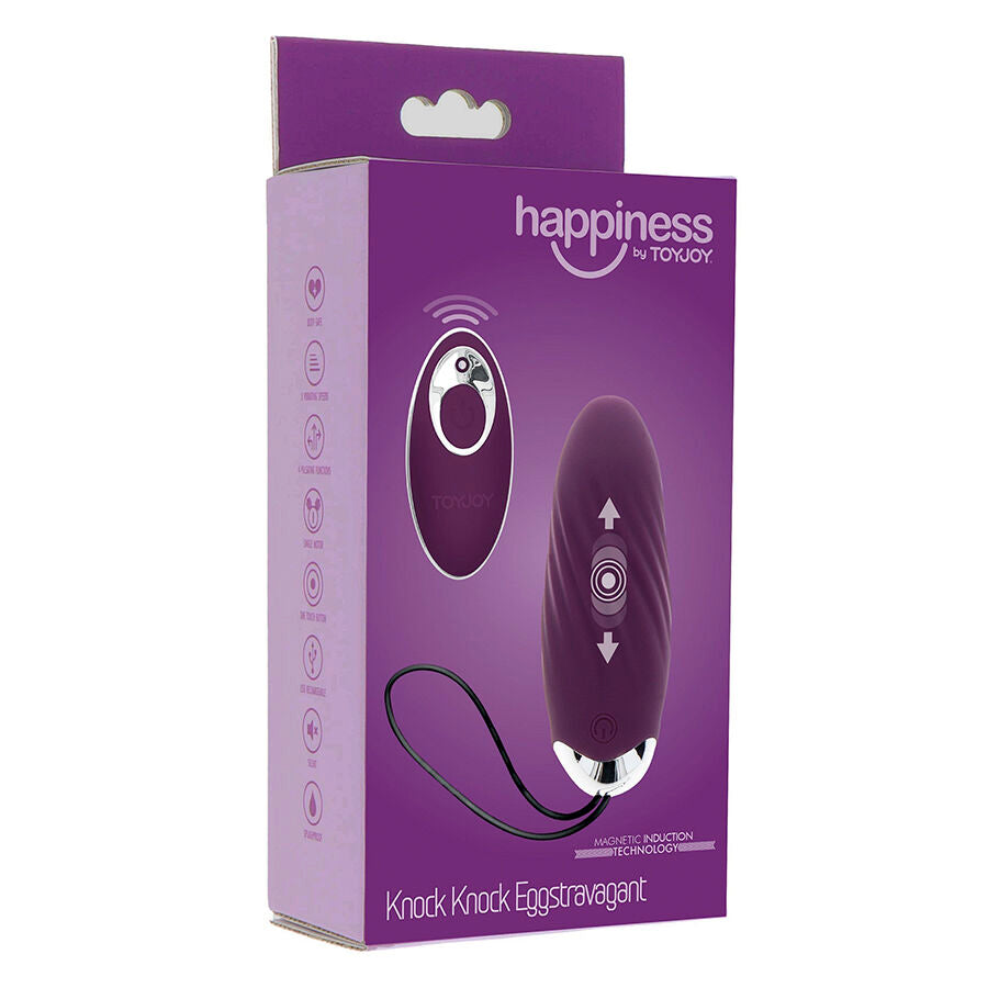 Vibromasseur télécommandé Knock Knock Eggstavagant violet – ToyJoy – vue 7