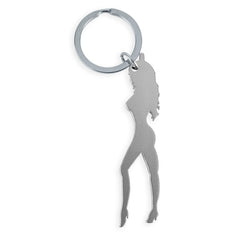 Porte-clés décapsuleur silhouette féminine argenté – Diablo Picante