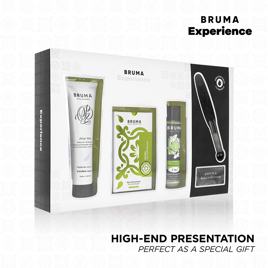 Coffret et kit intime TENTATION PASTÈQUE DOUCE AVEC AMPLIFICATEUR D'ORGASME – Bruma