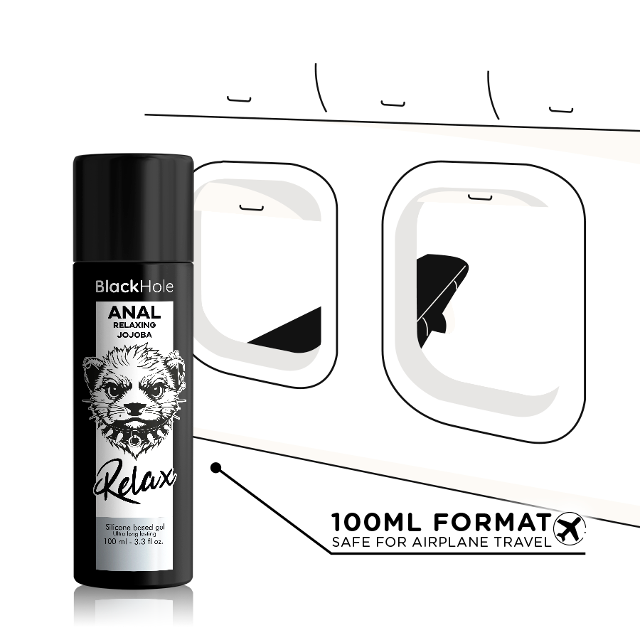 Lubrifiant anal silicone Jojoba Relax 100 ml – Black Hole – vue 4