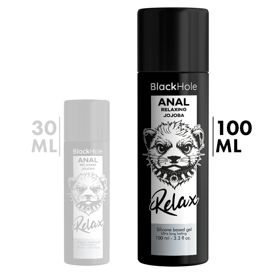 Lubrifiant anal silicone Jojoba Relax 100 ml – Black Hole – vue 2