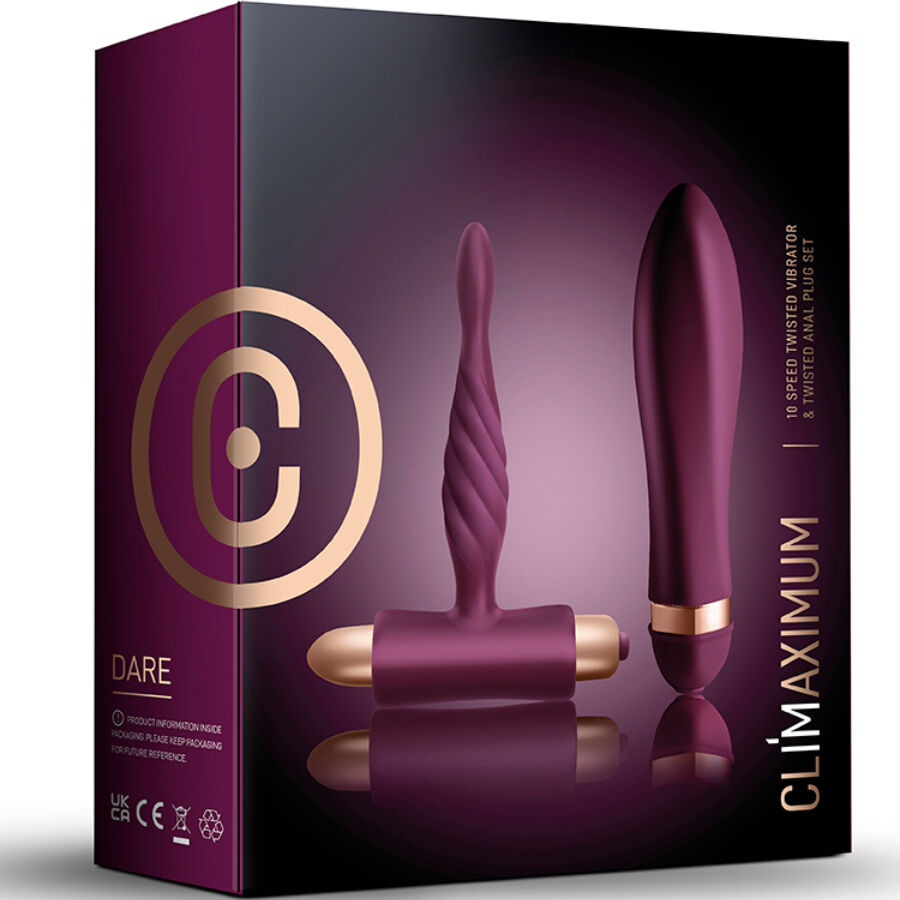 Climaximum - Dare Kit Vibrateur Twisted + Plug Anal Débutant - vue 4