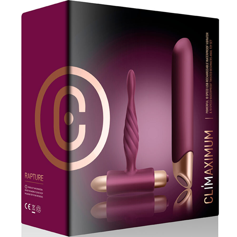 CLIMAXIMUM - Kit rapture vibrateur classique + plug anal débutant – vue 4