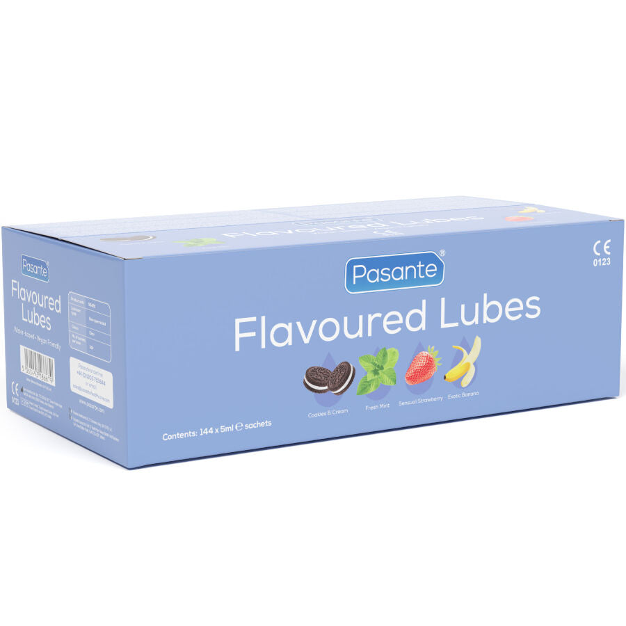 Boîte de lubrifiants aromatisés, 144 unidoses de 5 ml – Pasante