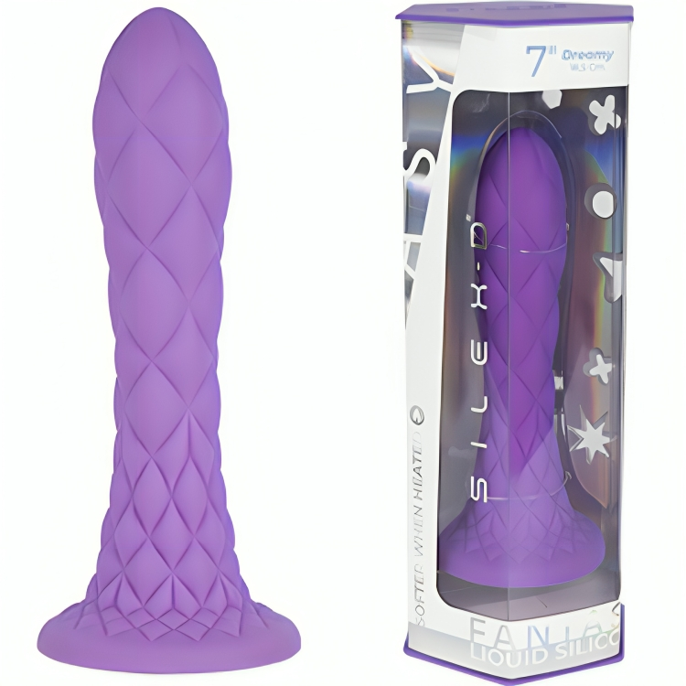 SILEXD - Dreamy dildo fantasy silicone liquide thermoréactif violet 18,5 cm – vue 2