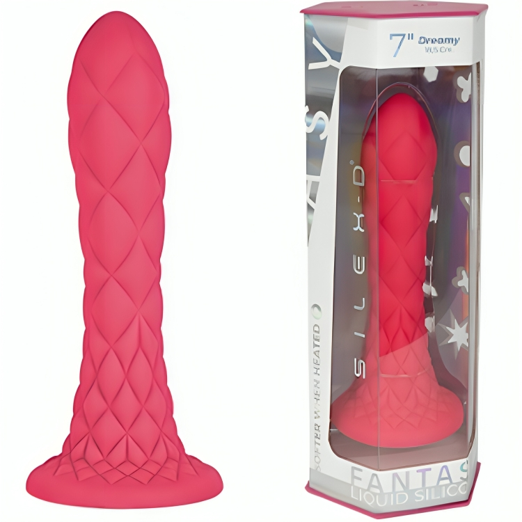 SILEXD - Dreamy dildo fantasy silicone liquide thermoreactif fuchsia 18,5 cm – vue 2