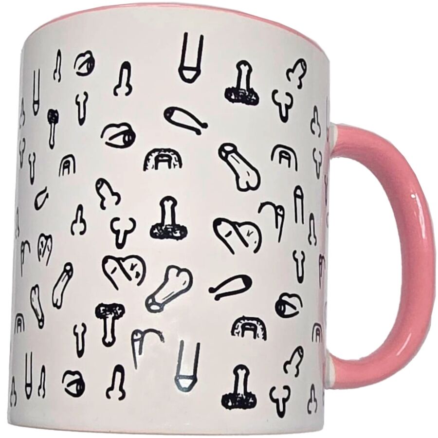 Mug Pénis 370 ml avec anse rose – Diablo Picante