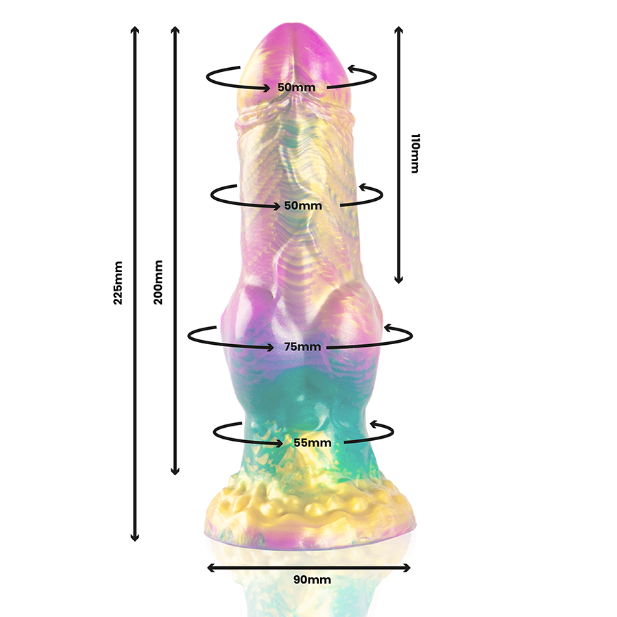 EPIC - GODE IRIS AVEC TESTICULES ARC-EN-CIEL DE PLAISIR – vue 3