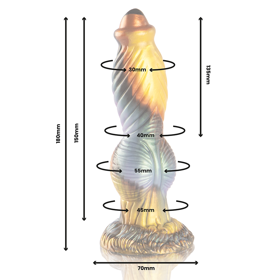 Gode vibrant fantasy Phoenix télécommandé – EPIC – vue 4