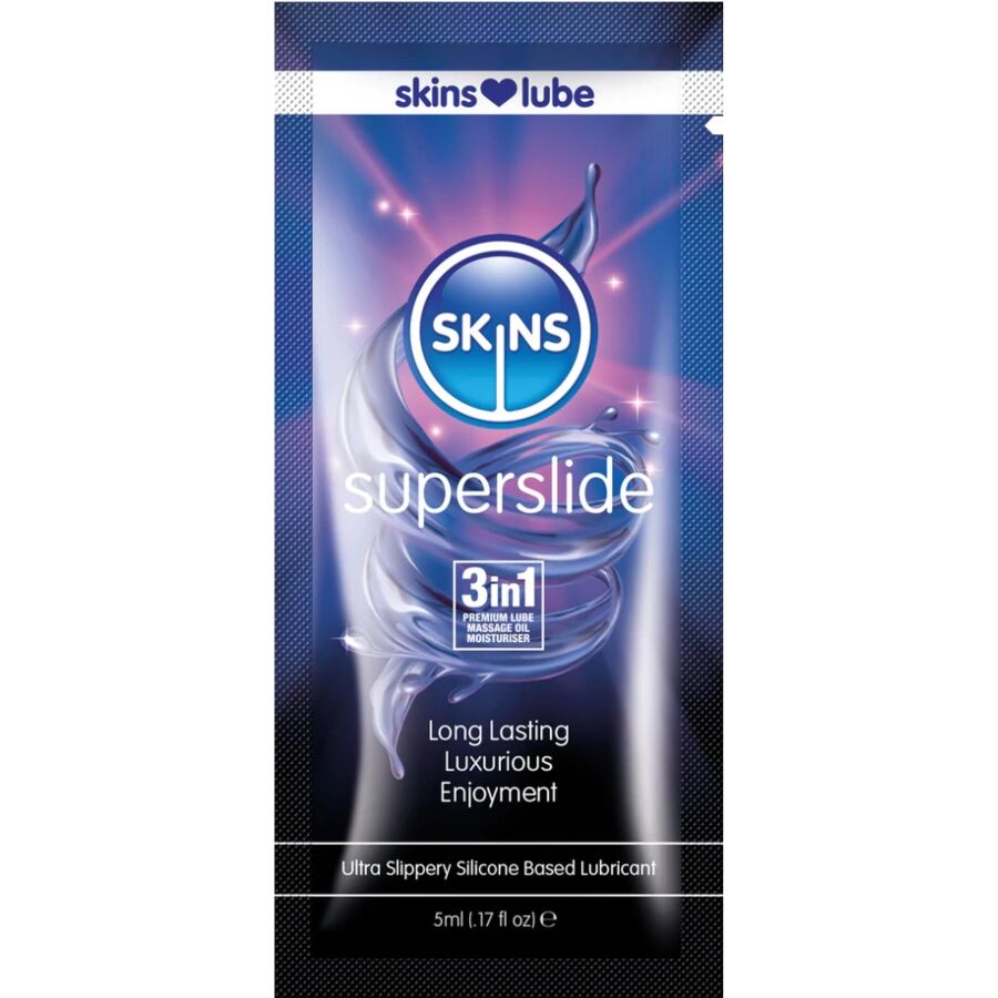 Lubrifiant Superslide à base de silicone dose unique 5 ml – Skins