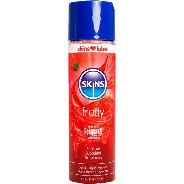 Lubrifiant fruité à base d'eau fraise 130 ml – Skins