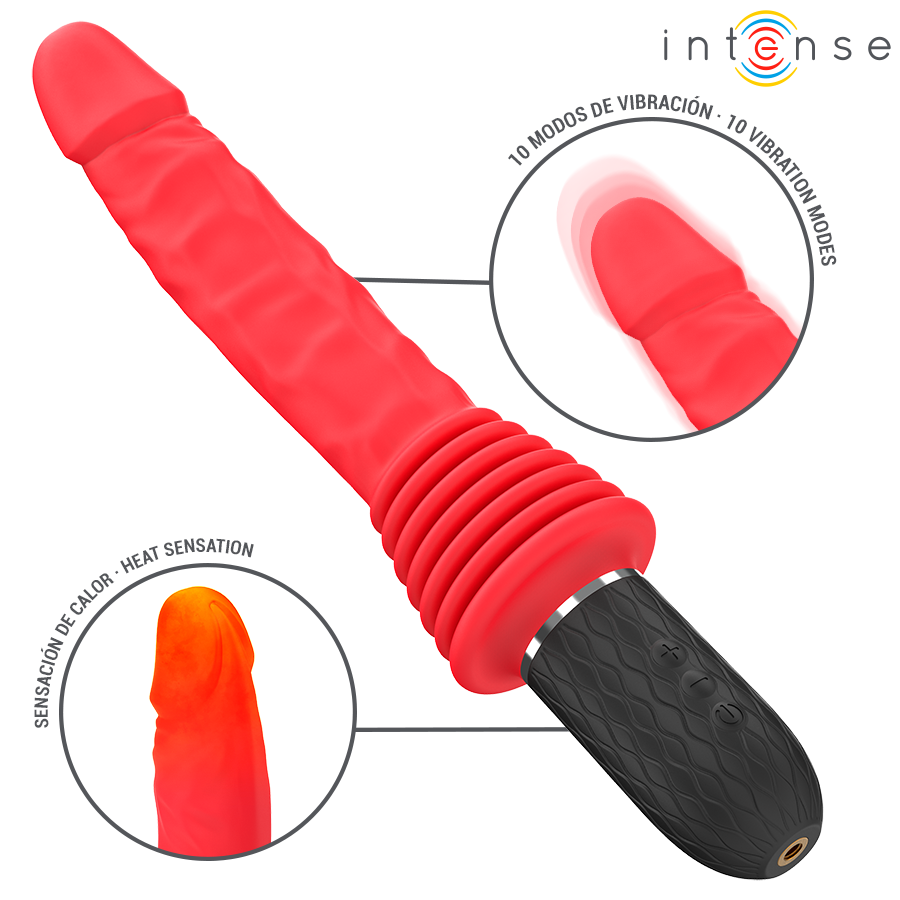 Vibromasseur à poussée chauffant Cynthia télécommandé – Intense – vue 3
