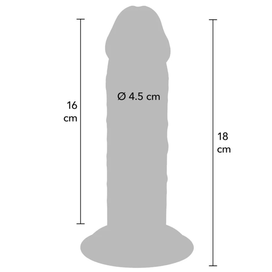 Gode réaliste Deluxe épais double densité 18 cm – Get Real — vue 4