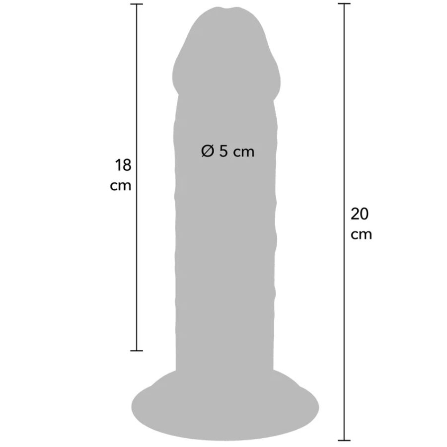 Gode réaliste Deluxe épais double densité 20 cm – Get Real — vue 4