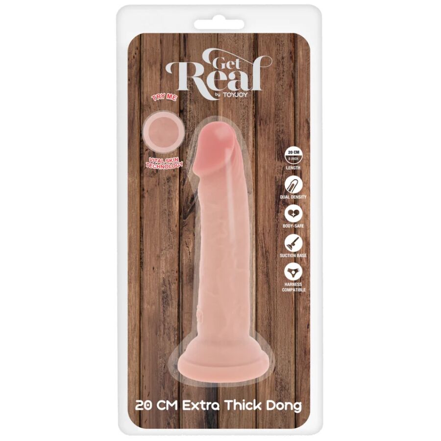Gode réaliste Deluxe épais double densité 20 cm – Get Real — vue 5