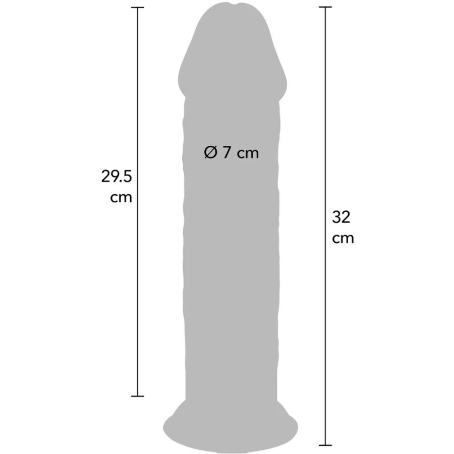 Gode réaliste Deluxe épais double densité 32 cm – Get Real — vue 4