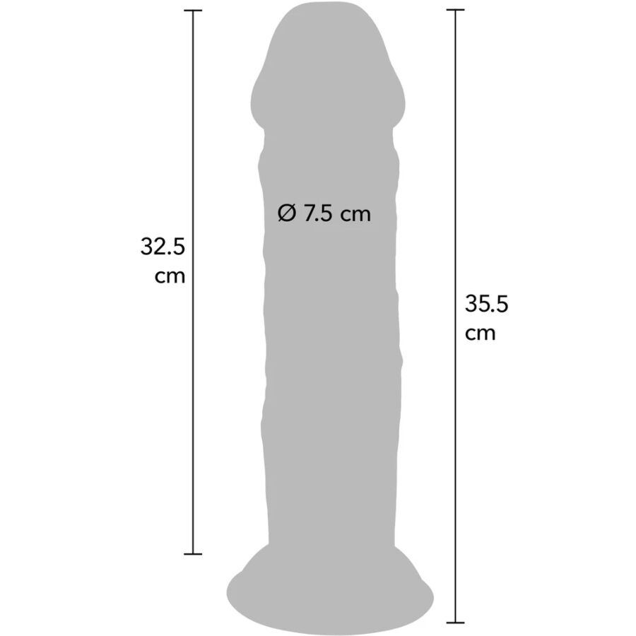 Gode réaliste Deluxe épais double densité 35,5 cm – Get Real — vue 4