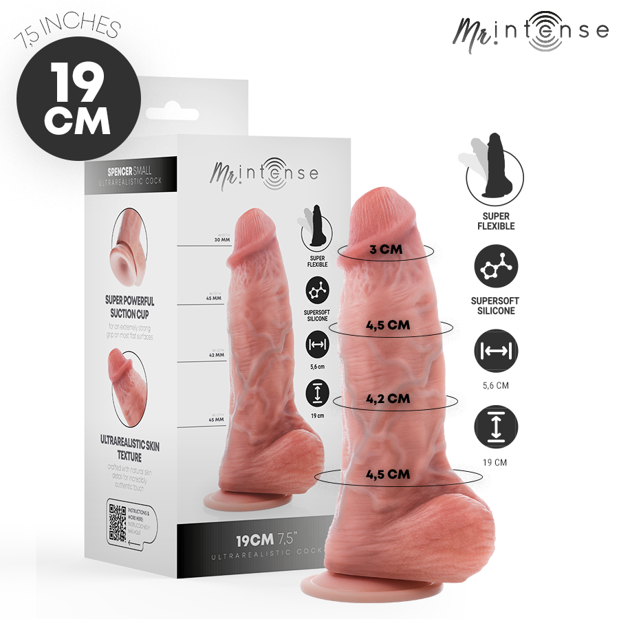 Gode réaliste Spencer petit 19 cm – Mr. Intense Dildos — vue 1