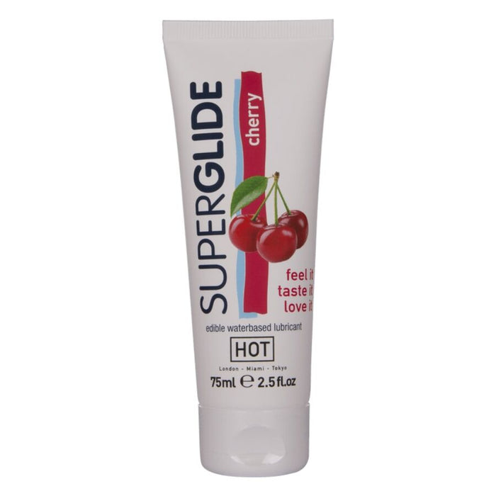 Lubrifiant comestible Superglide cerise 75 ml – HOT