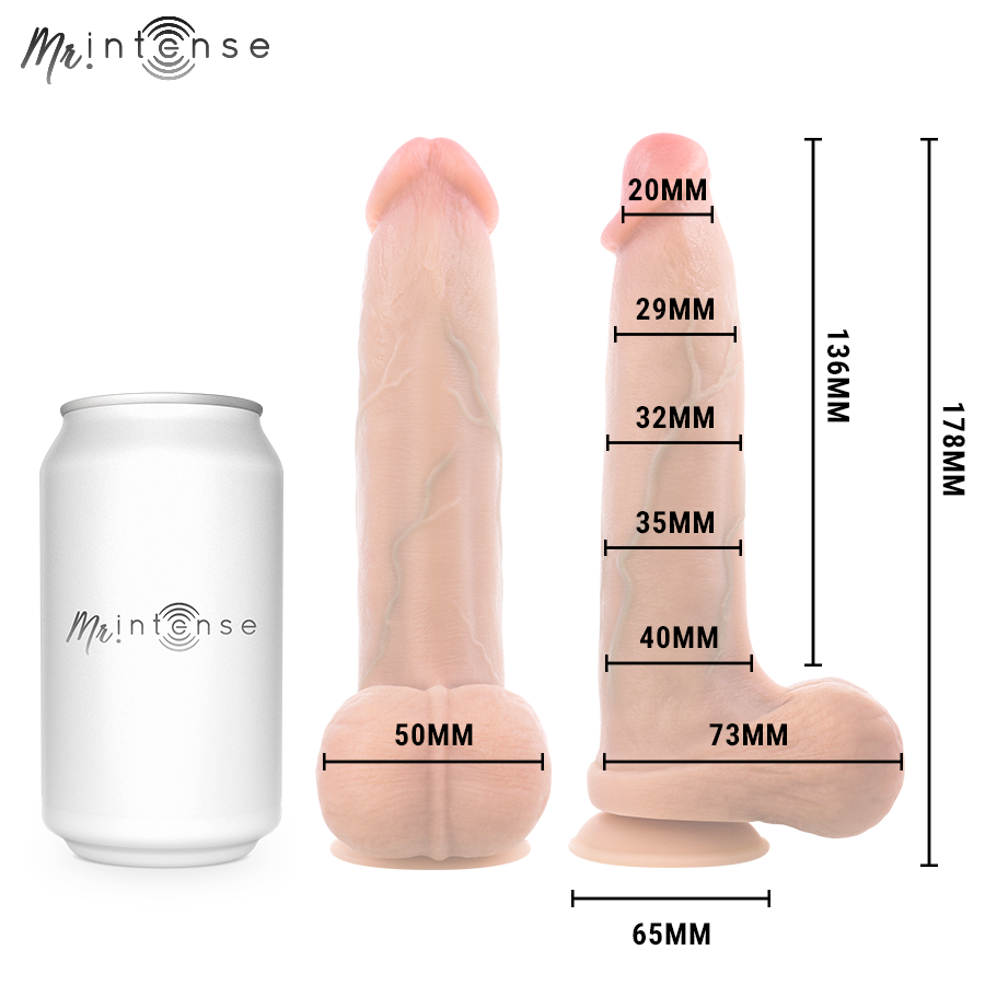 Gode réaliste Bruce S avec testicules 17,8 cm – Mr. Intense Dildos — vue 4
