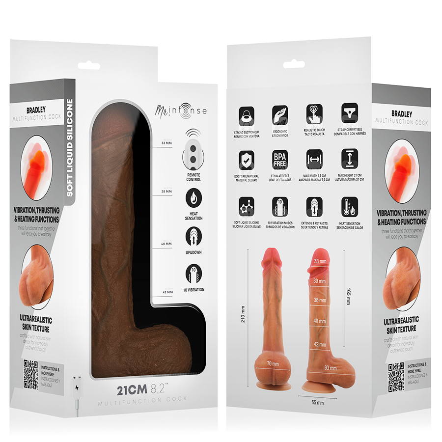Gode vibrant réaliste chauffant Bradley 21 cm – Mr. Intense – vue 10