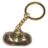 Porte-clés métallique doré motif poitrine – Diablo Picante