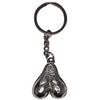 Porte-clés métallique argenté motif anatomique – Diablo Picante