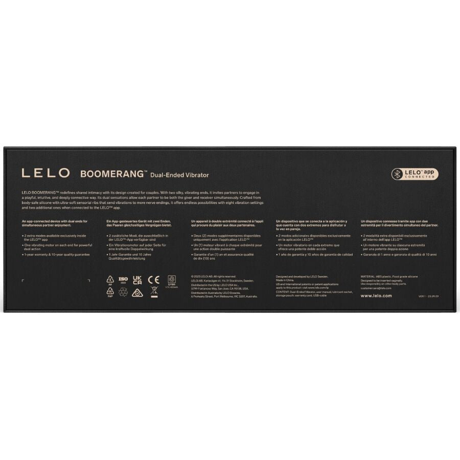 Vibrateur double LELO Boomerang corail – vue 5