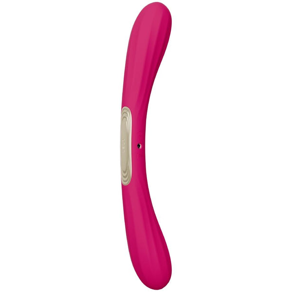 LELO - BOOMERANG VIBRATEUR À DOUBLE EXTRÉMITÉ CERISE – vue 1