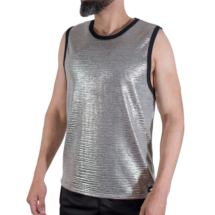 Débardeur homme métallisé texturé, taille L/XL – Macho Underwear