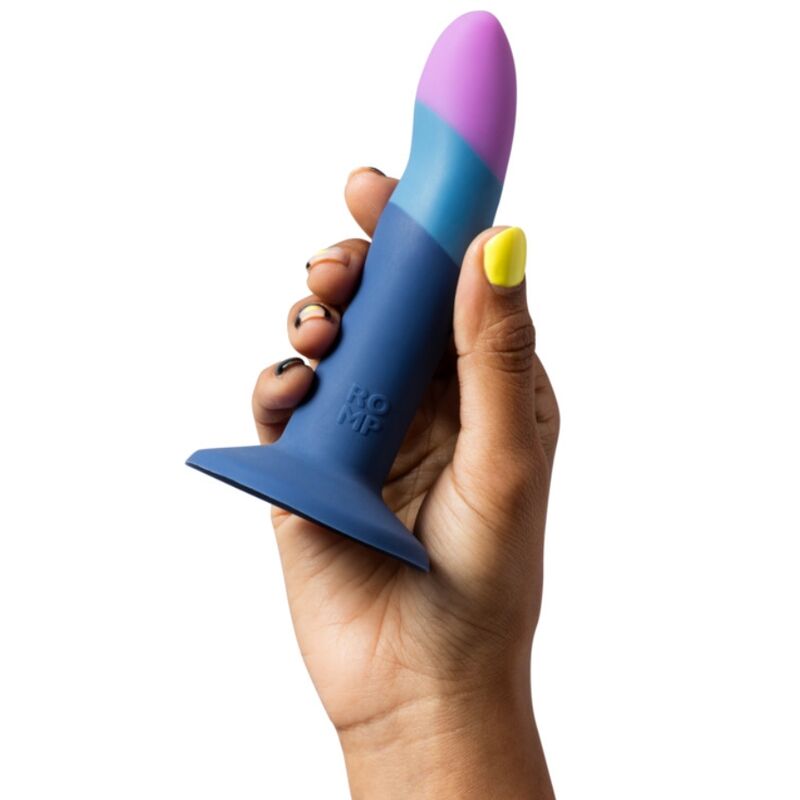 Romp - Piccolo Godemichet En Silicone Avec Ventouse Tricolore 14 Cm - vue 3