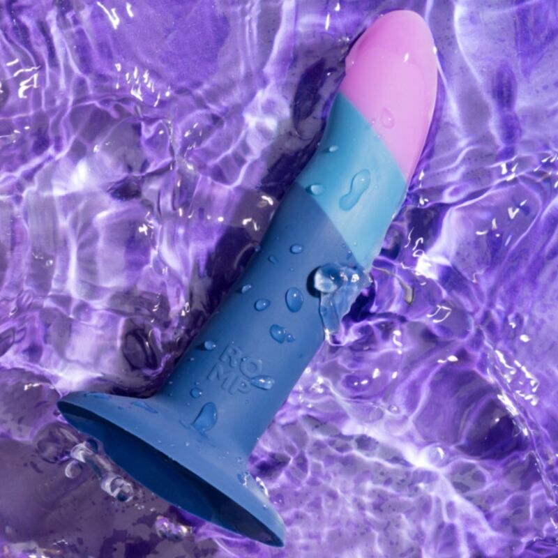 Romp - Piccolo Godemichet En Silicone Avec Ventouse Tricolore 14 Cm - vue 2
