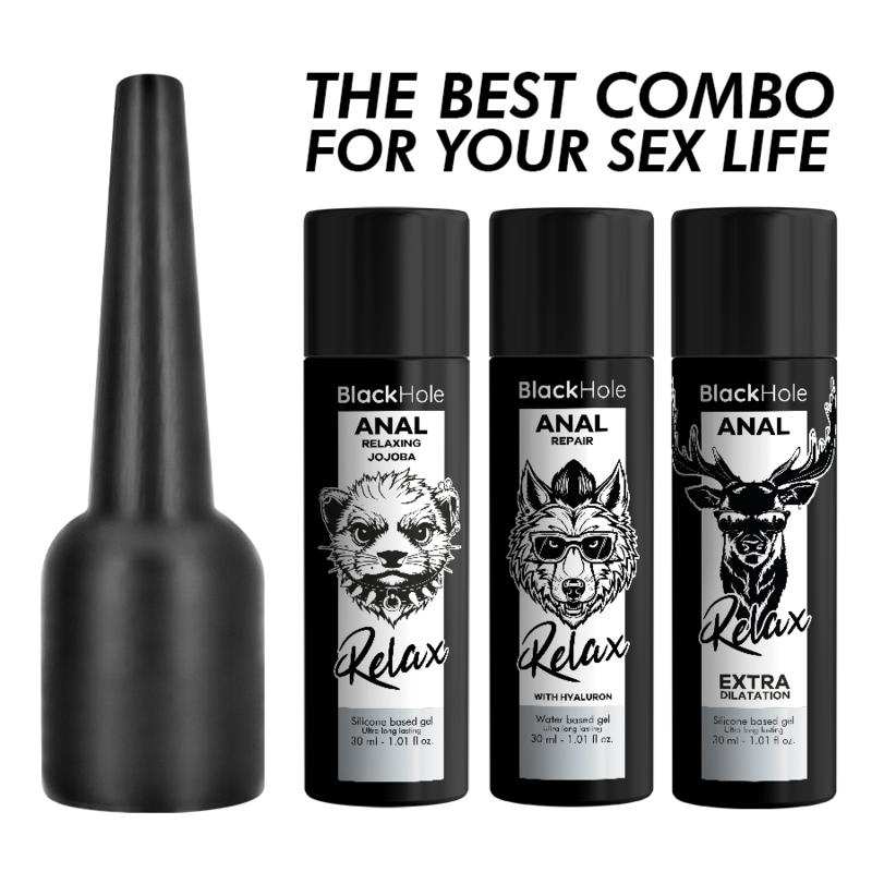 Applicateur de lubrifiant anal taille S 30 ml – Black Hole