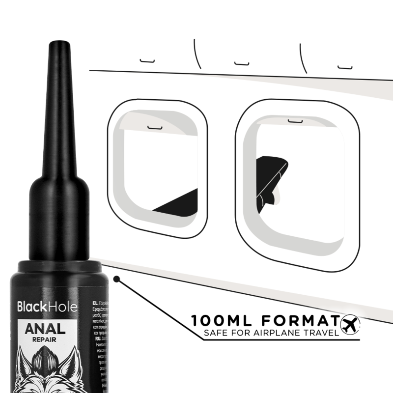 Applicateur de lubrifiant anal taille L 100 ml – Black Hole