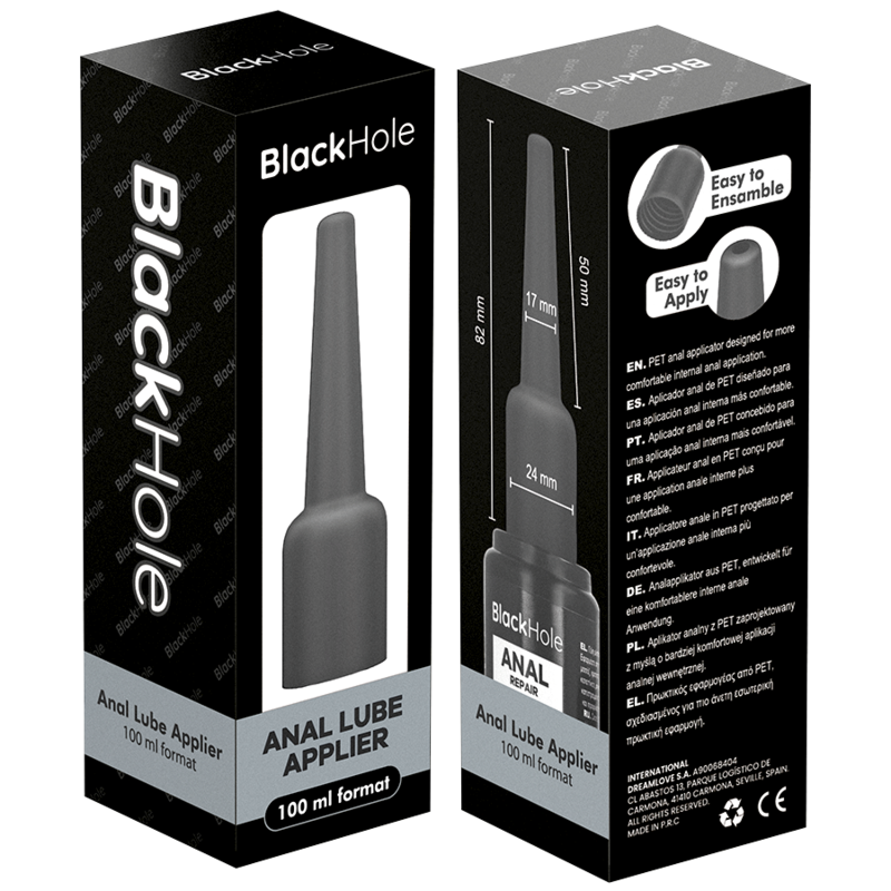 Applicateur de lubrifiant anal taille L 100 ml – Black Hole