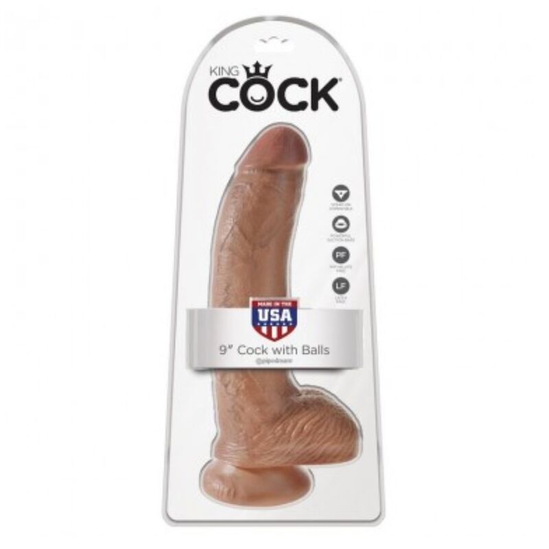 Gode réaliste avec testicules 22,8 cm – King Cock — vue 5