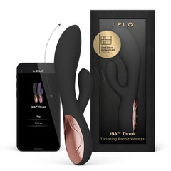 LELO - INA THRUST RABBIT VIBRATEUR À POUSSÉE NOIR – vue 1