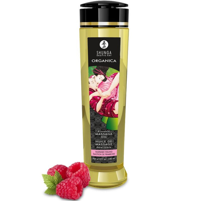 Huile de massage bio Framboise 240 ml – Shunga – image 1