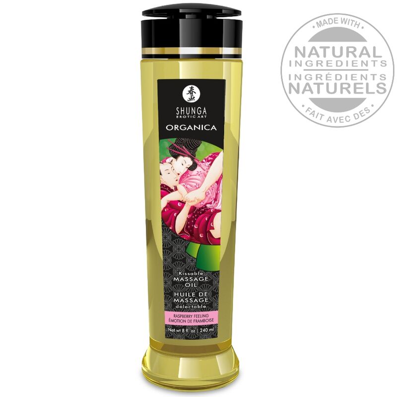 Huile de massage bio Framboise 240 ml – Shunga – image 2