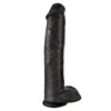 Gode réaliste avec testicules 38 cm noir – King Cock — vue 1